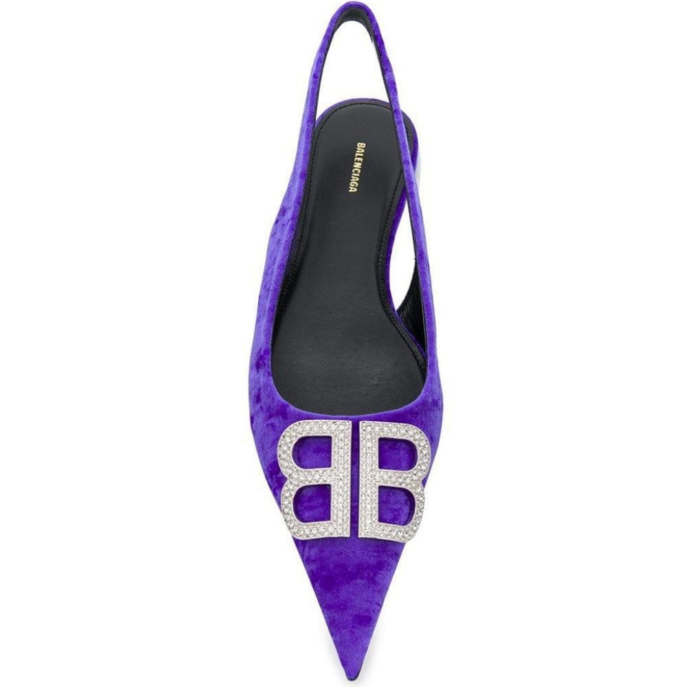 Balenciaga
BB Crystal slingback flats